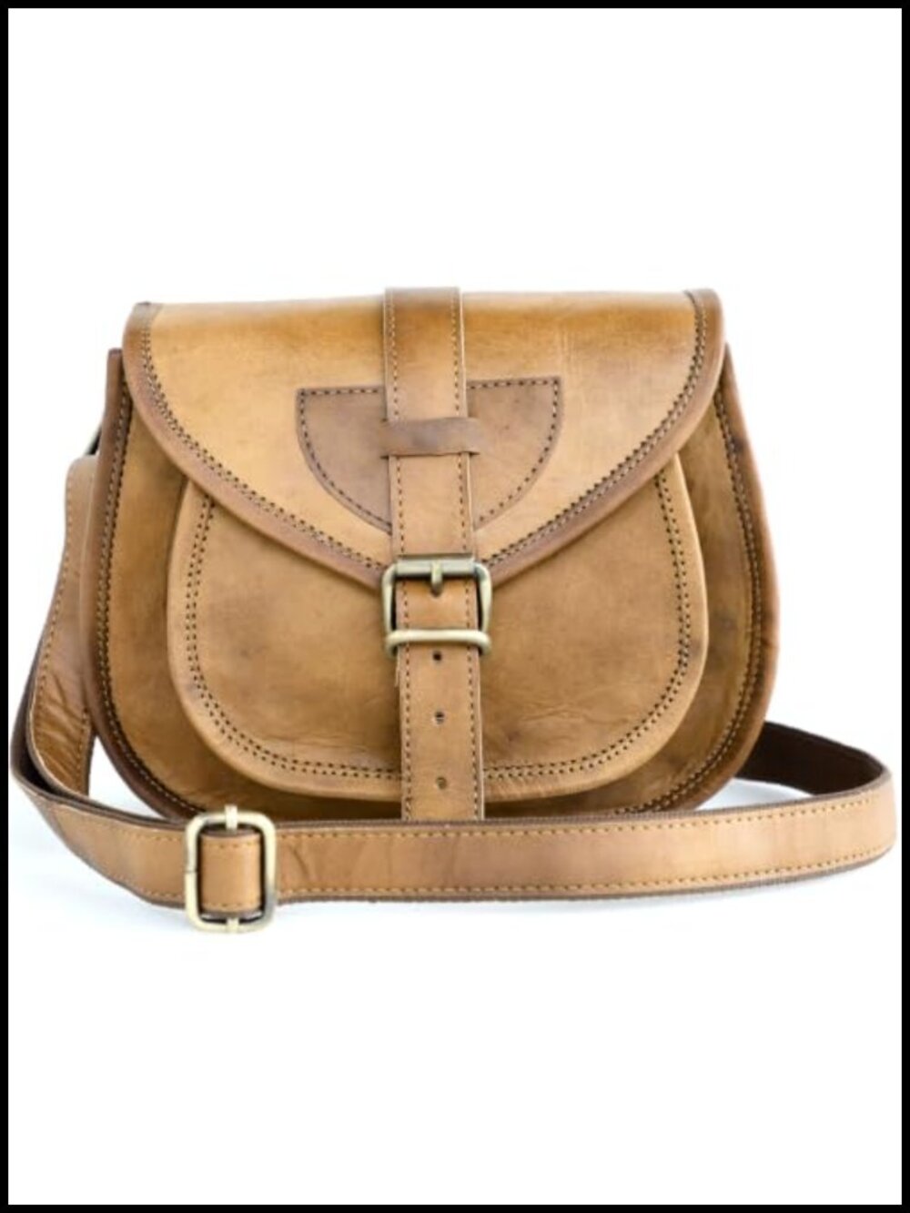 Genuine Leather Satchel Crossbody Purse for Women Vintage Handbag Saddlebag